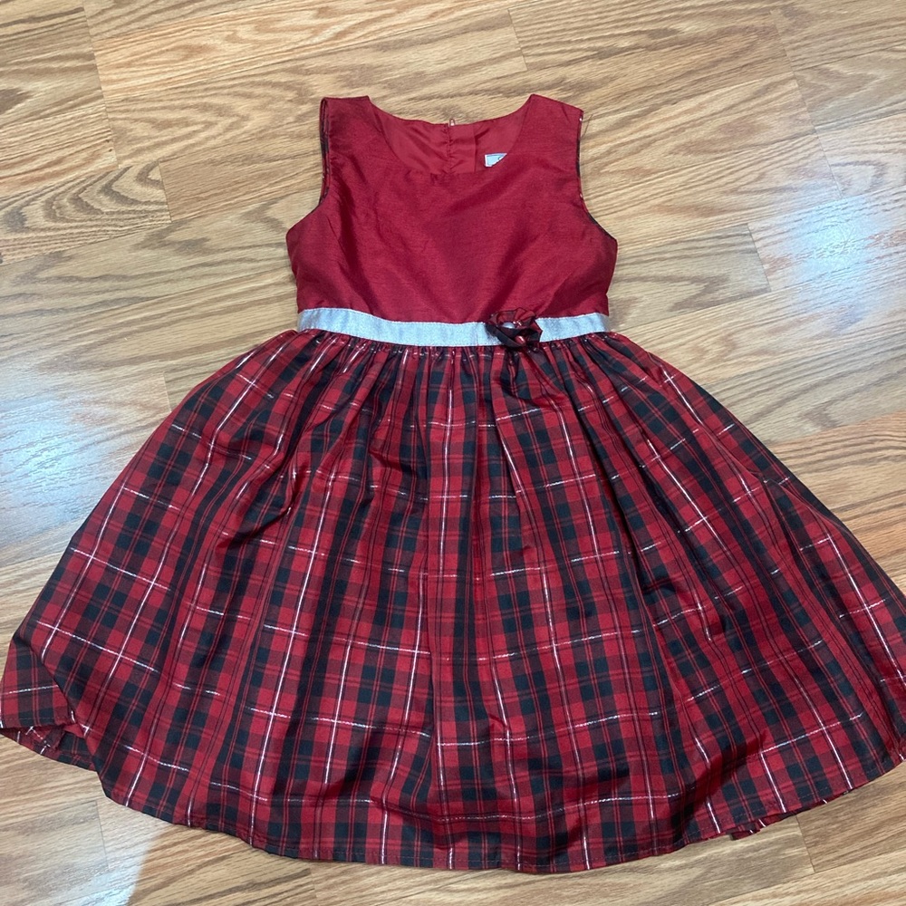 Dorissa holiday sleeveless red dress size 4t .